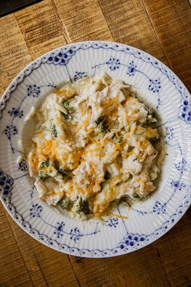 Cheesy Chicken and Broccoli Orzo